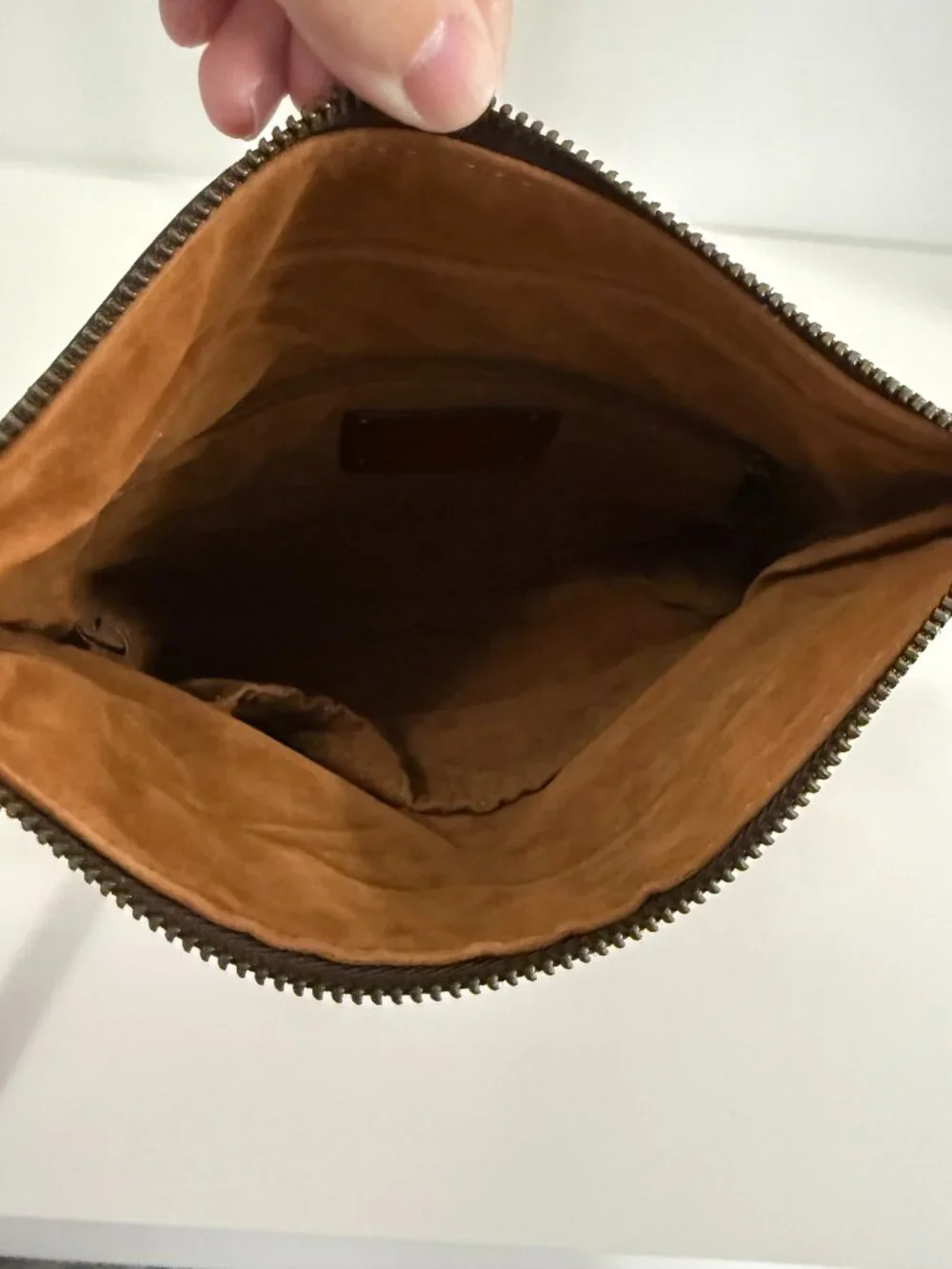 Patricia Nash Valerie Tan Leather Fold-Over Clutch Wristlet